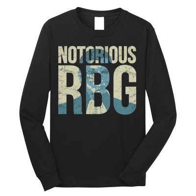 Notorious RBG Blue Logo Long Sleeve Shirt