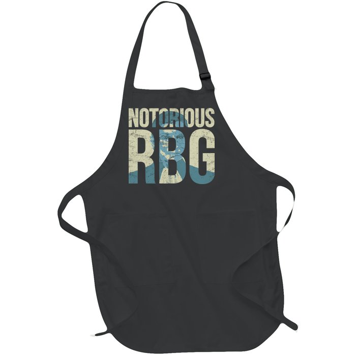 Notorious RBG Blue Logo Full-Length Apron With Pockets