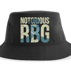 Notorious RBG Blue Logo Sustainable Bucket Hat