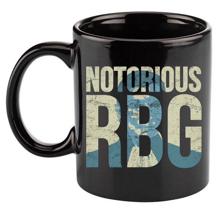 Notorious RBG Blue Logo 11oz C Handle Ceramic Mug
