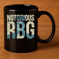 Notorious RBG Blue Logo 11oz C Handle Ceramic Mug