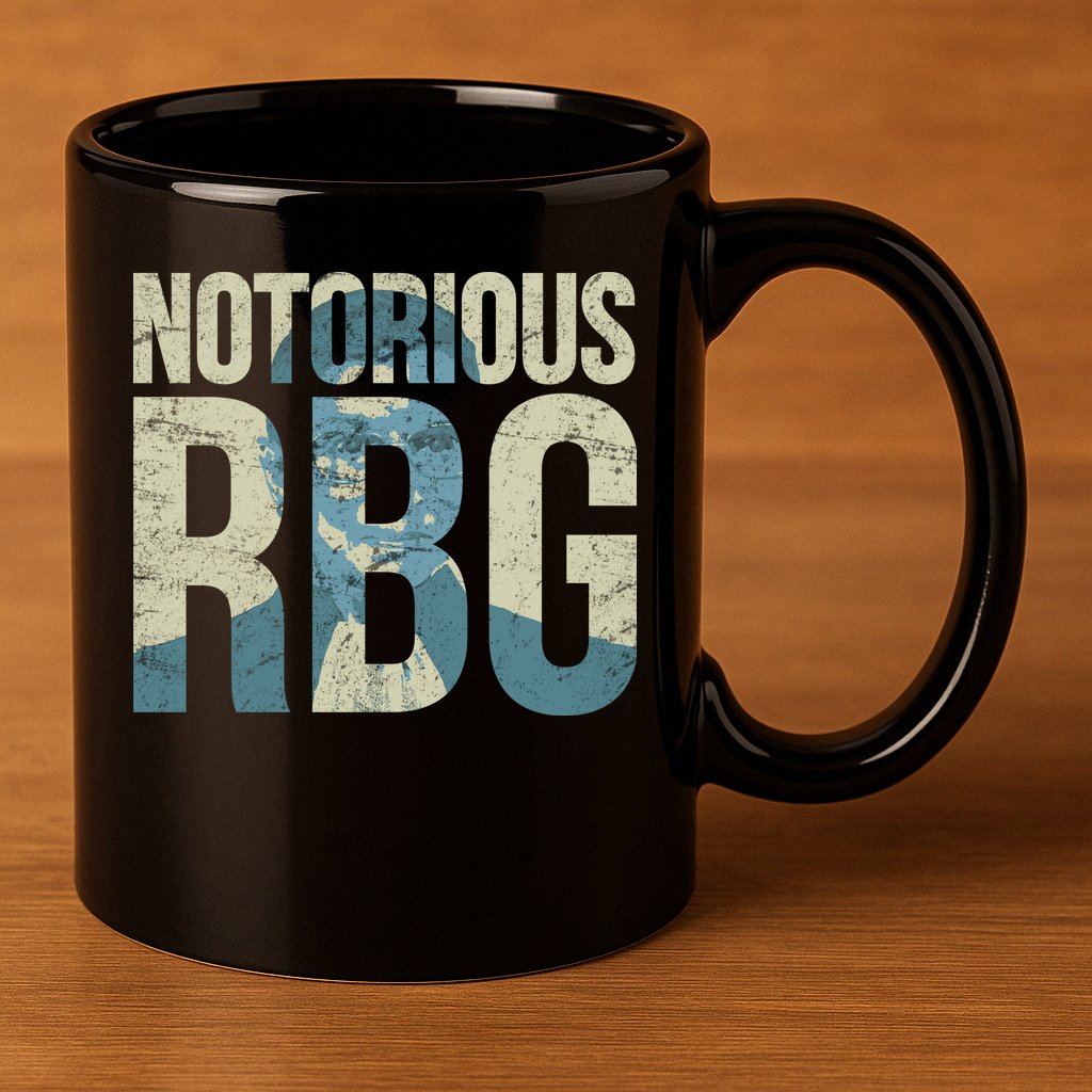 Notorious RBG Blue Logo 11oz C Handle Ceramic Mug
