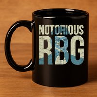 Notorious RBG Blue Logo 11oz C Handle Ceramic Mug