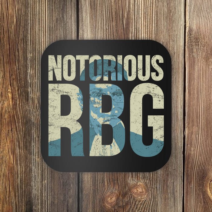 Notorious RBG Blue Logo Coaster