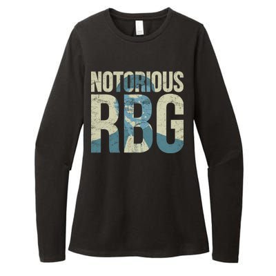 Notorious RBG Blue Logo Womens CVC Long Sleeve Shirt