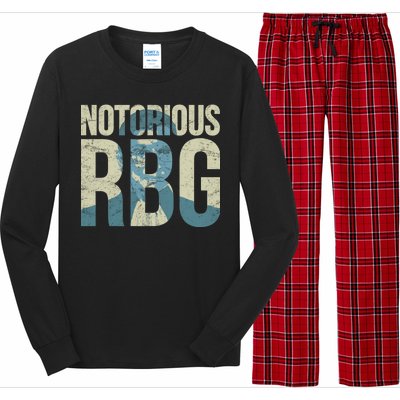 Notorious RBG Blue Logo Long Sleeve Pajama Set