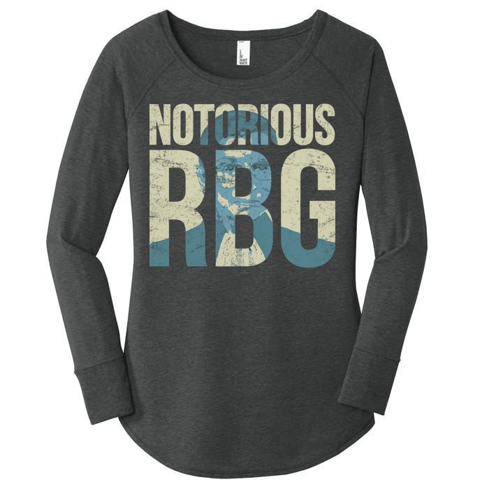 Notorious RBG Blue Logo Women's Perfect Tri Tunic Long Sleeve Shirt