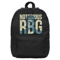 Notorious RBG Blue Logo 16 in Basic Backpack
