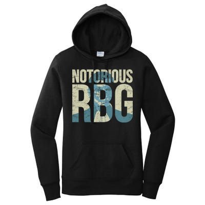 Notorious RBG Blue Logo Women's Pullover Hoodie