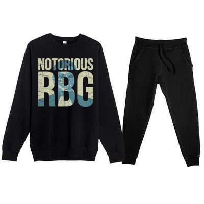 Notorious RBG Blue Logo Premium Crewneck Sweatsuit Set