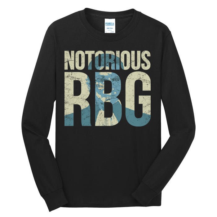 Notorious RBG Blue Logo Tall Long Sleeve T-Shirt