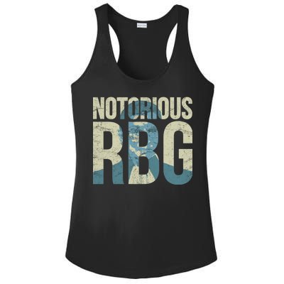 Notorious RBG Blue Logo Ladies PosiCharge Competitor Racerback Tank