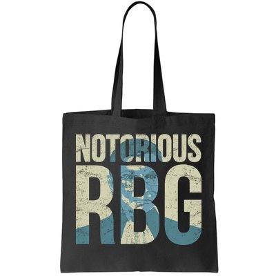 Notorious RBG Blue Logo Tote Bag