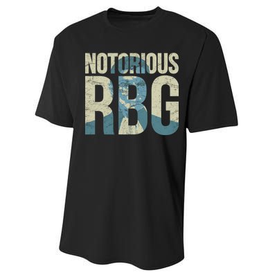 Notorious RBG Blue Logo Performance Sprint T-Shirt