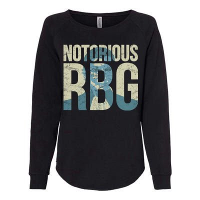 Notorious RBG Blue Logo Womens California Wash Sweatshirt