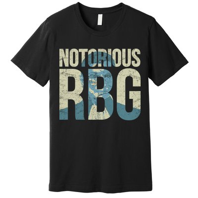 Notorious RBG Blue Logo Premium T-Shirt