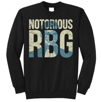 Notorious RBG Blue Logo Tall Sweatshirt