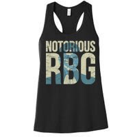 Notorious RBG Blue Logo Women's Racerback Tank