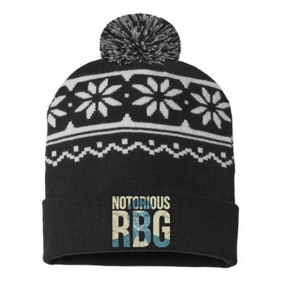 Notorious RBG Blue Logo USA-Made Snowflake Beanie