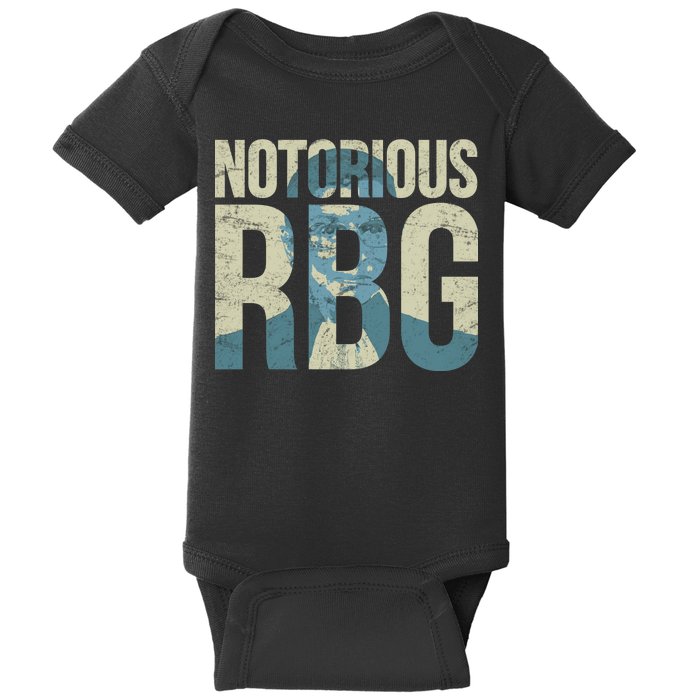 Notorious RBG Blue Logo Baby Bodysuit