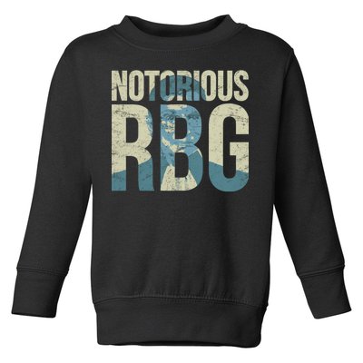 Notorious RBG Blue Logo Toddler Sweatshirt