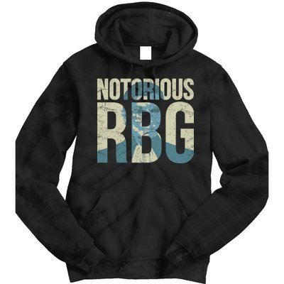 Notorious RBG Blue Logo Tie Dye Hoodie