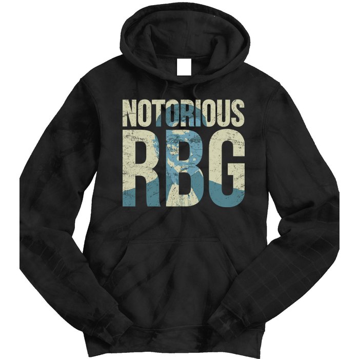 Notorious RBG Blue Logo Tie Dye Hoodie