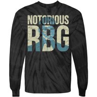 Notorious RBG Blue Logo Tie-Dye Long Sleeve Shirt