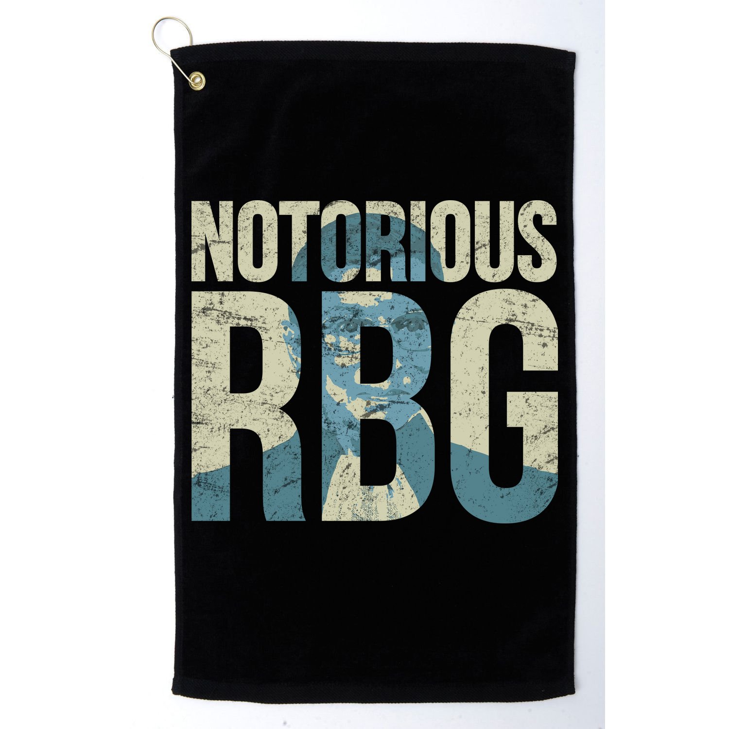 Notorious RBG Blue Logo Golf Towel