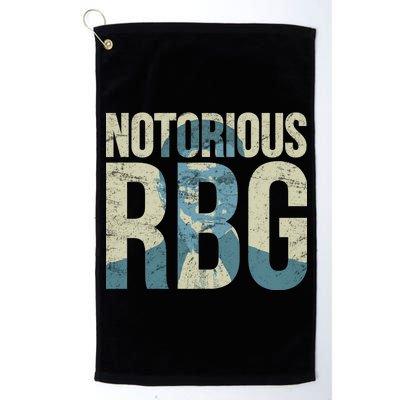 Notorious RBG Blue Logo Platinum Collection Golf Towel