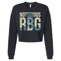 Notorious RBG Blue Logo Cropped Pullover Crew