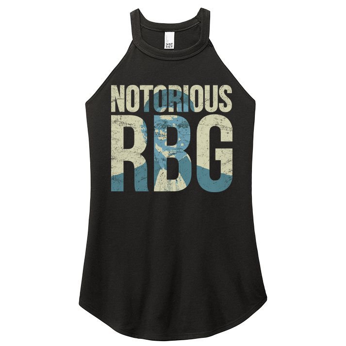 Notorious RBG Blue Logo Women's Perfect Tri Rocker Tank