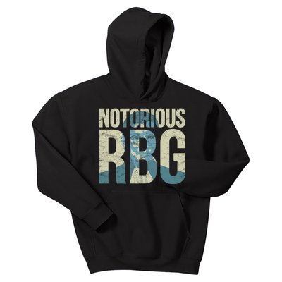 Notorious RBG Blue Logo Kids Hoodie