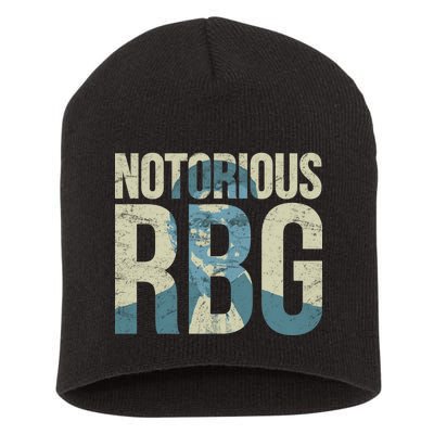 Notorious RBG Blue Logo Short Acrylic Beanie