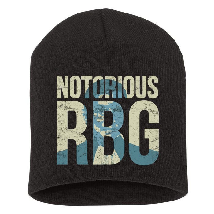 Notorious RBG Blue Logo Short Acrylic Beanie