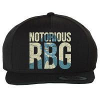 Notorious RBG Blue Logo Wool Snapback Cap