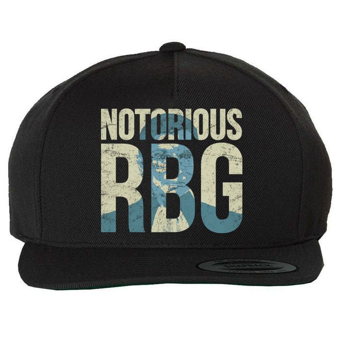 Notorious RBG Blue Logo Wool Snapback Cap