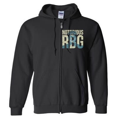 Notorious RBG Blue Logo Full Zip Hoodie