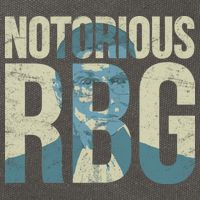 Notorious RBG Blue Logo Cotton Canvas Backpack