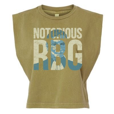 Notorious RBG Blue Logo Garment-Dyed Women's Muscle Tee