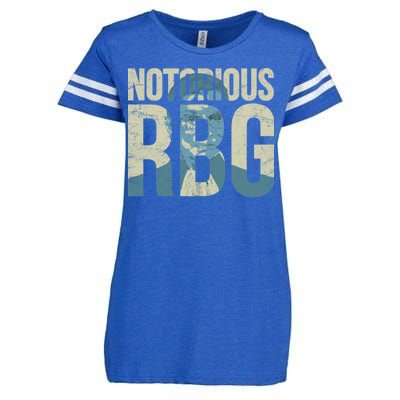 Notorious RBG Blue Logo Enza Ladies Jersey Football T-Shirt