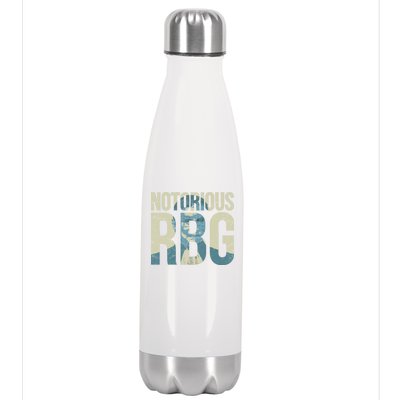 Notorious RBG Blue Logo Stainless Steel Insulated Water Bottle