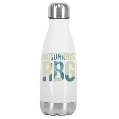 Notorious RBG Blue Logo Stainless Steel Insulated Water Bottle