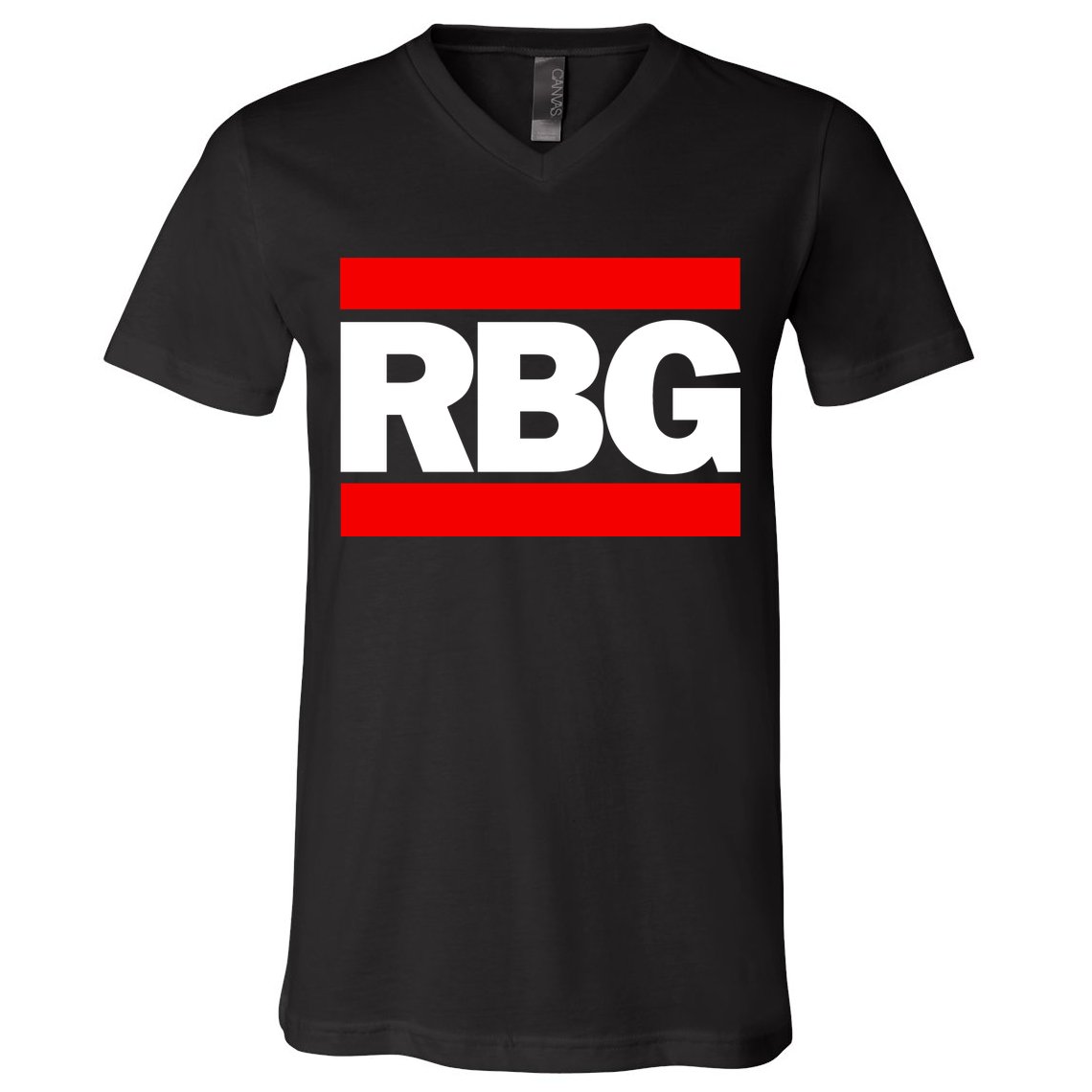Notorious RBG Box Logo V-Neck T-Shirt