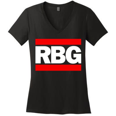 Notorious RBG Box Logo Women's V-Neck T-Shirt
