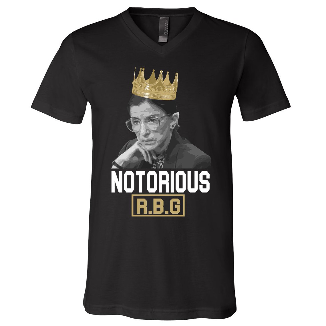 Notorious RBG Classic Ruth Crown V-Neck T-Shirt