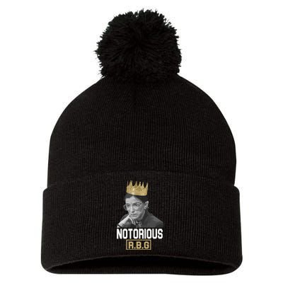 Notorious RBG Classic Ruth Crown Pom Pom 12in Knit Beanie