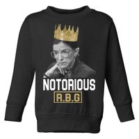 Notorious RBG Classic Ruth Crown Toddler Sweatshirt