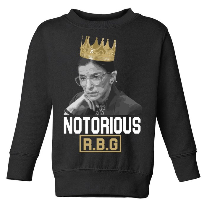 Notorious RBG Classic Ruth Crown Toddler Sweatshirt