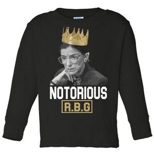 Notorious RBG Classic Ruth Crown Toddler Long Sleeve Shirt